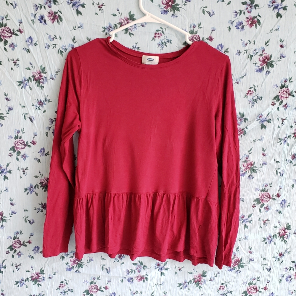 Peplum long sleeve shirt